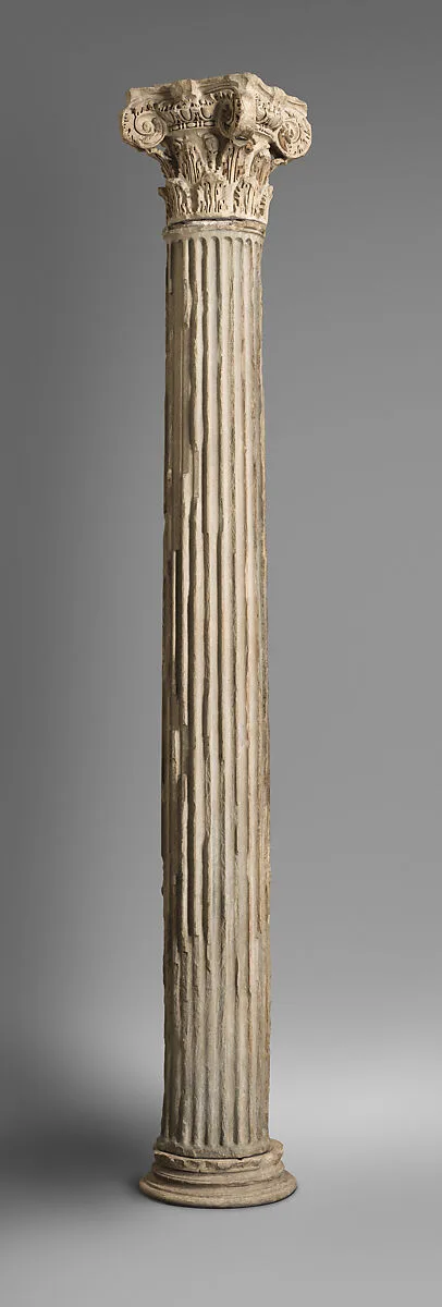 Marble column with base and capital — Unknown