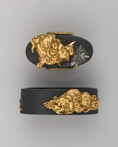 Sword-Hilt Collar and Pommel (Fuchigashira)