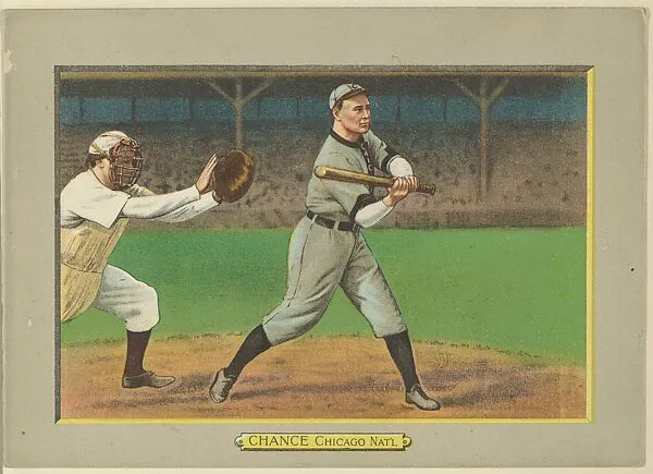 Frank Chance, First Baseman, Chicago Cubs (National League), from Turkey Red Cabinets (T3) — American Tobacco Company