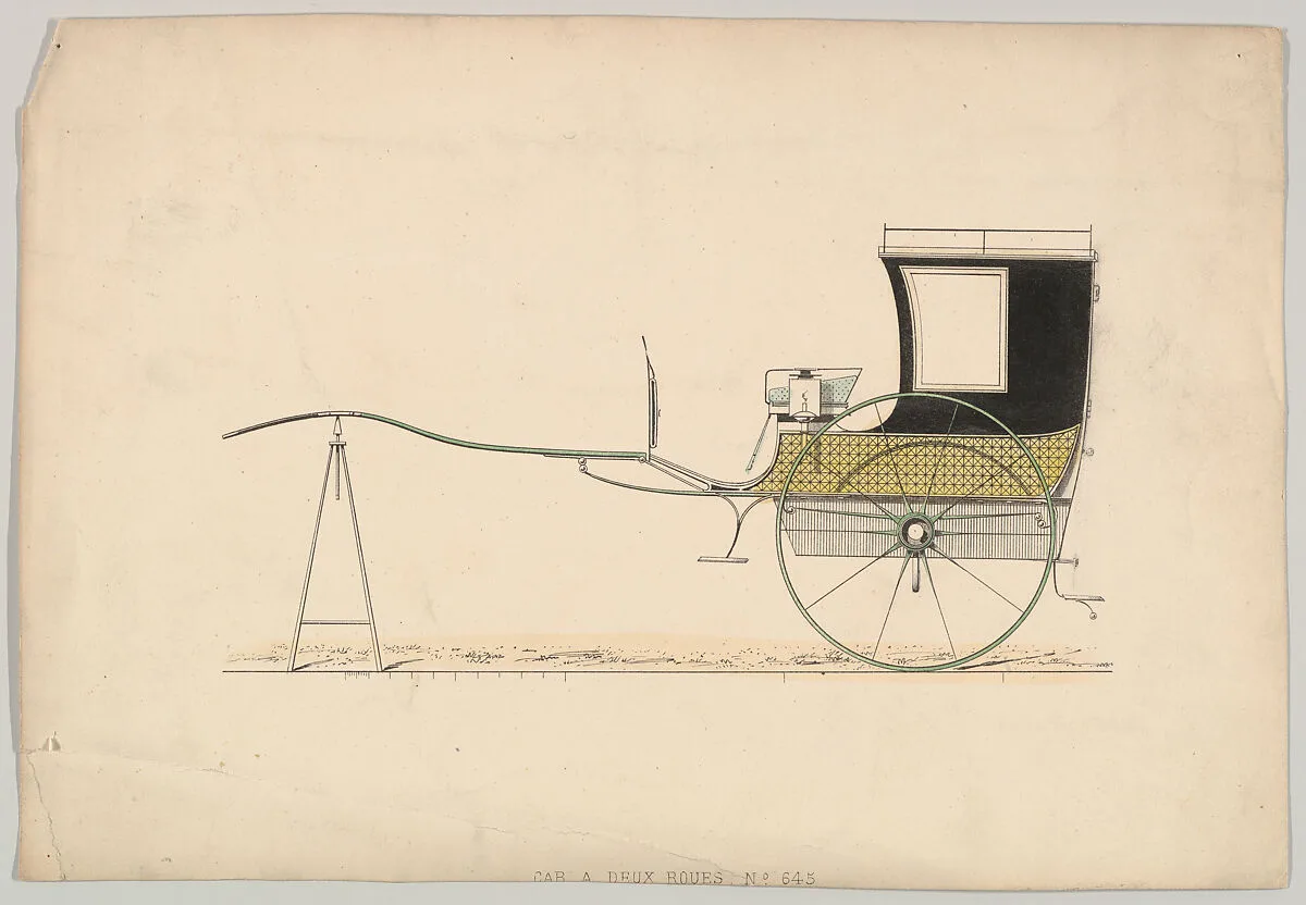 Design for "Car à Deux Roues" (Vehicle with two wheels) — Unknown