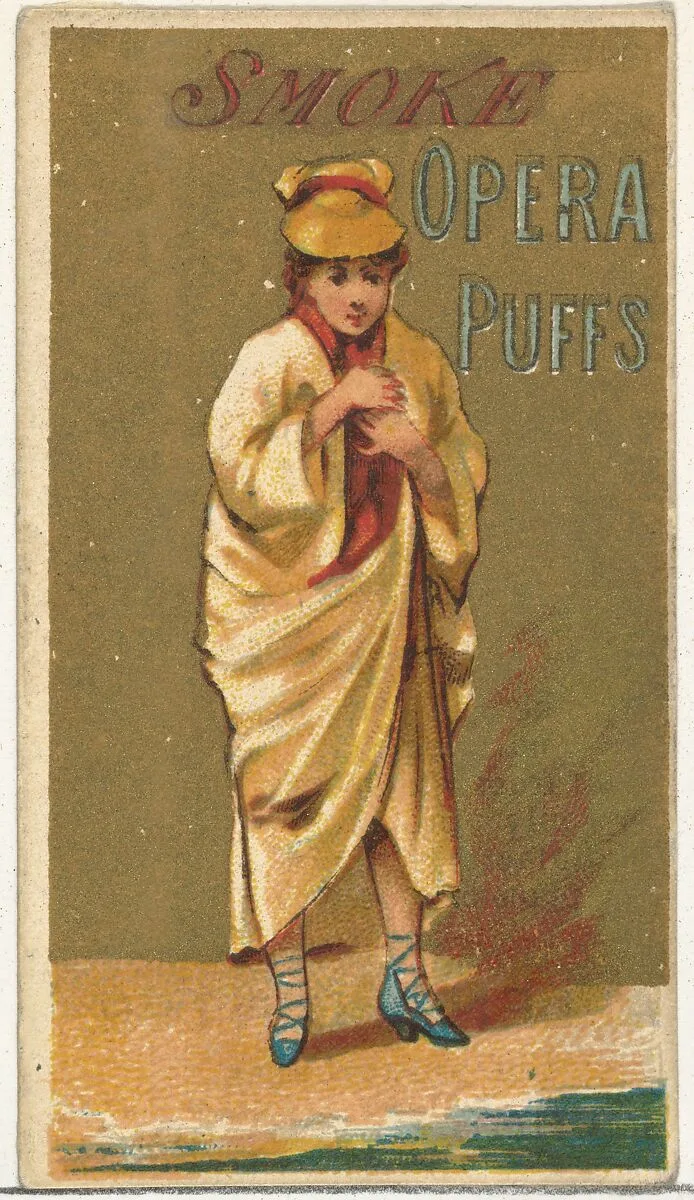 From the Girls and Children series (N65) promoting Opera Puffs Cigarettes for Allen & Ginter brand tobacco products — Allen & Ginter