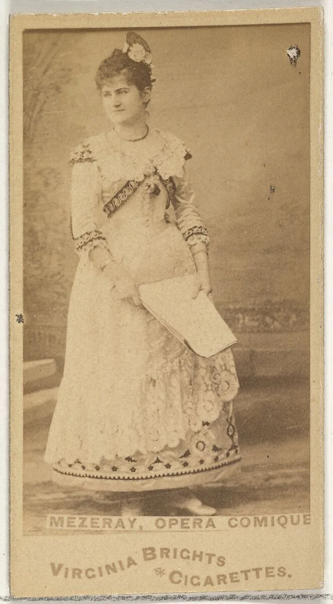 Mezeray, Opera Comique, from the Actors and Actresses series (N45, Type 1) for Virginia Brights Cigarettes — Allen & Ginter