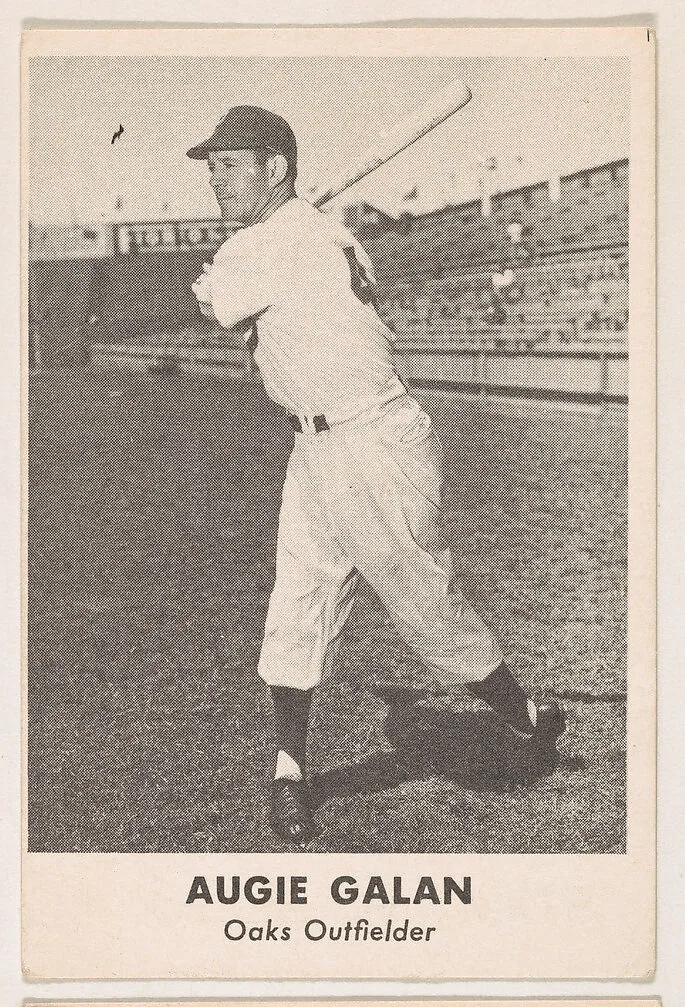 Augie Galan, Oaks Outfielder, from the Oakland Baseball Players (Oaks) series (D317), issued by Sunbeam Bread and Remar Bread — Remar Baking Company|Sunbeam Bread
