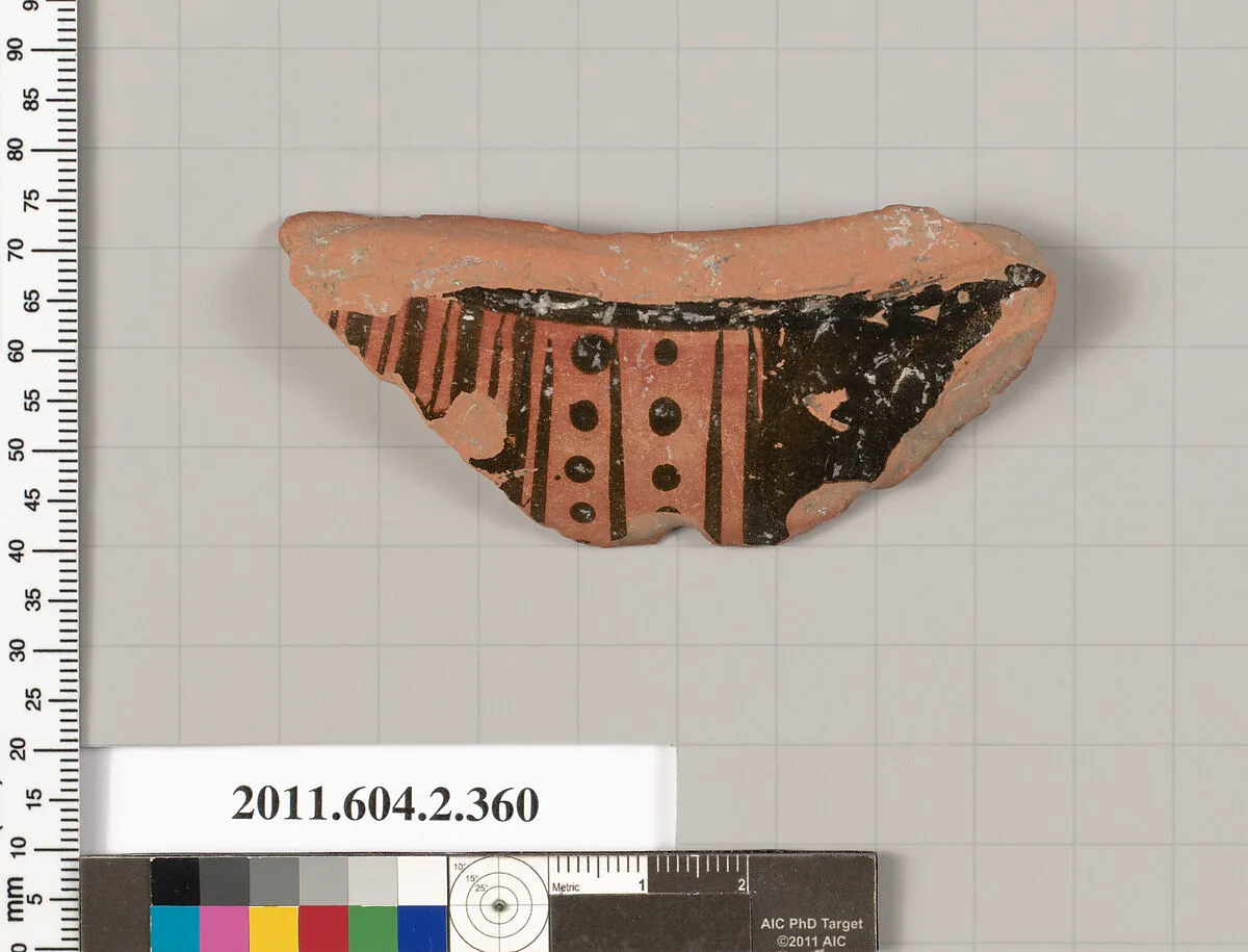 Terracotta fragment of a column-krater (bowl for mixing wine and water) — Unknown
