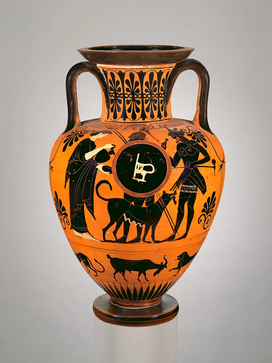 Terracotta neck-amphora (jar) — Kleophrades Painter