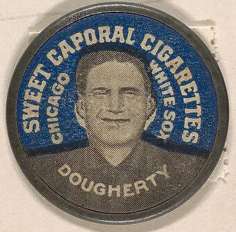 Dougherty, Chicago White Sox (blue), from the Domino Discs series (PX7), issued by Kinney Brothers — Kinney Brothers Tobacco Company