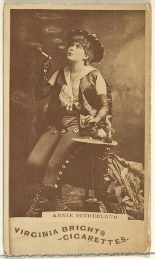 Annie Sutherland, from the Actors and Actresses series (N45, Type 1) for Virginia Brights Cigarettes