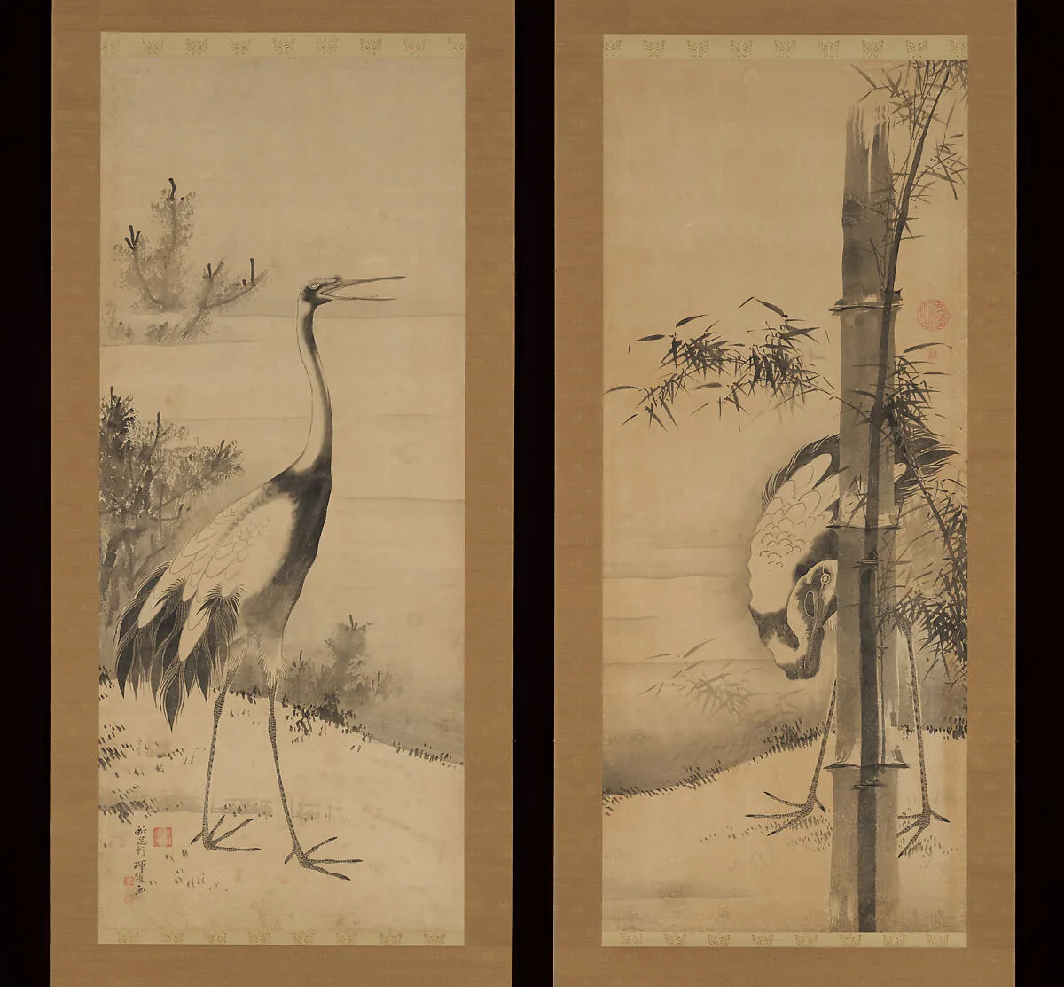 鶴図|Cranes — Soga Shōhaku 曾我蕭白