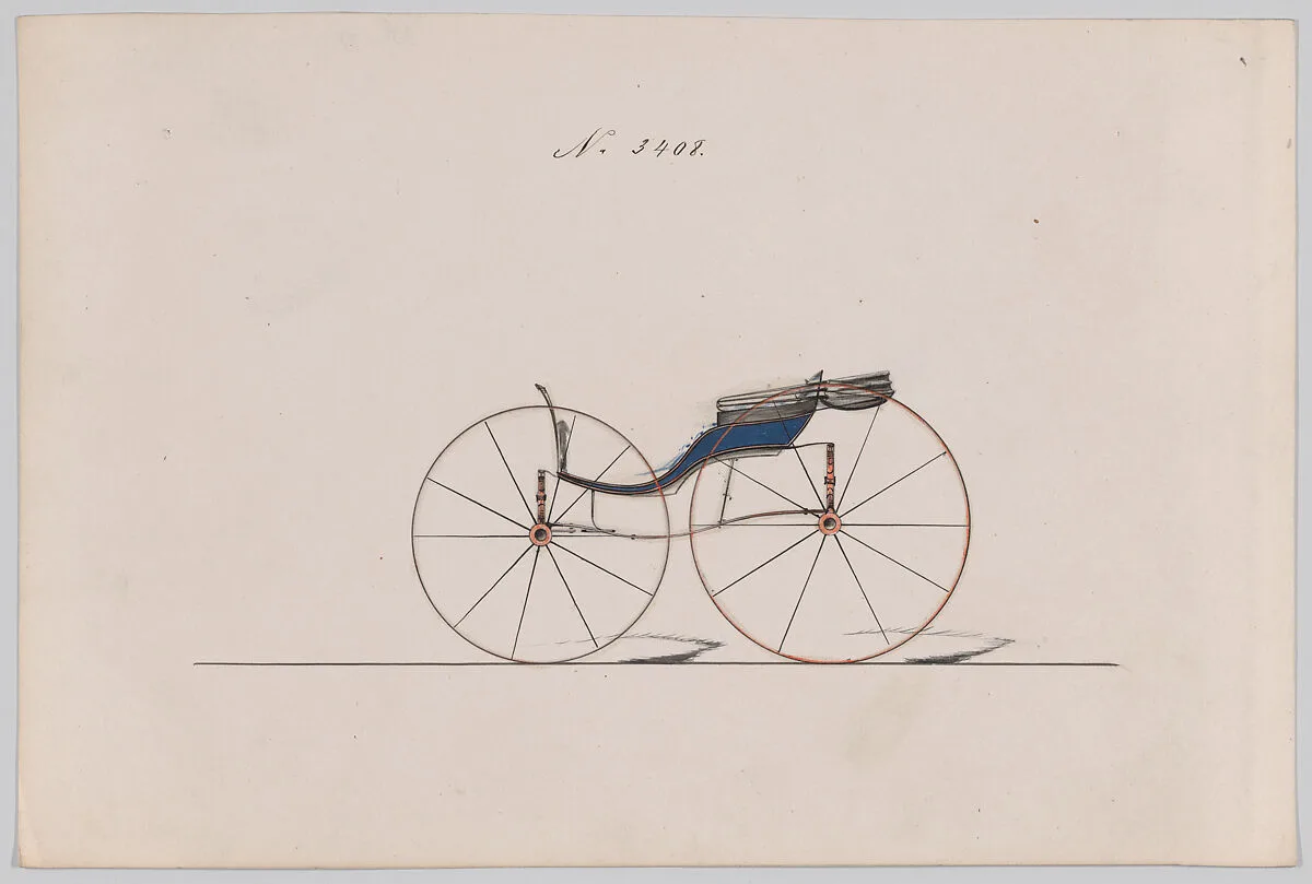 Design for Pony Phaeton, no. 3408 — Brewster & Co.