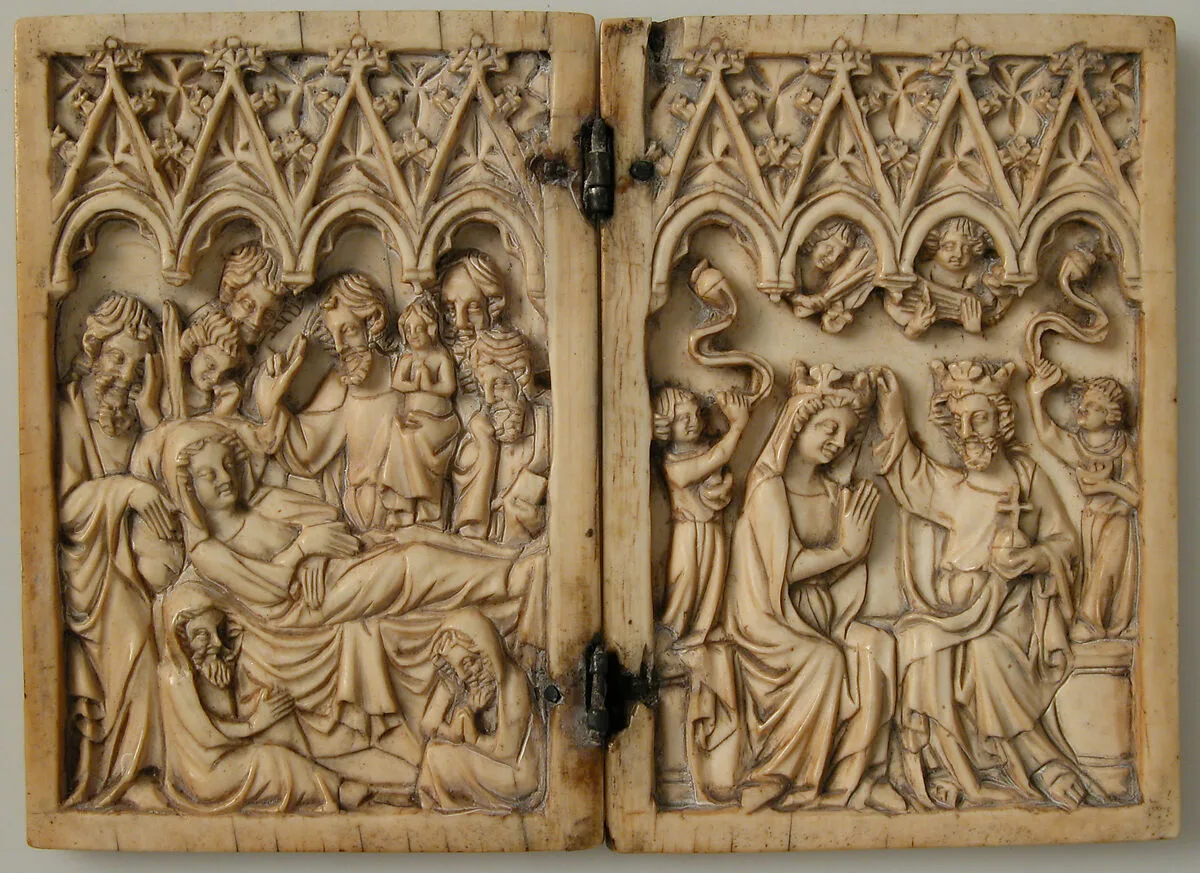Diptych with Dormition and Coronation of the Virgin — Unknown