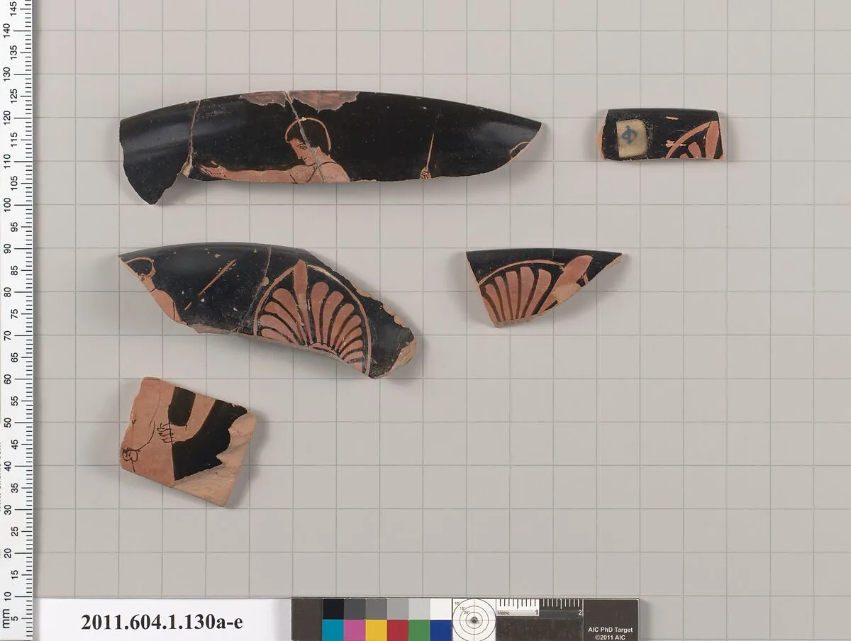 Terracotta fragments of a kylix (drinking cup) — Unknown
