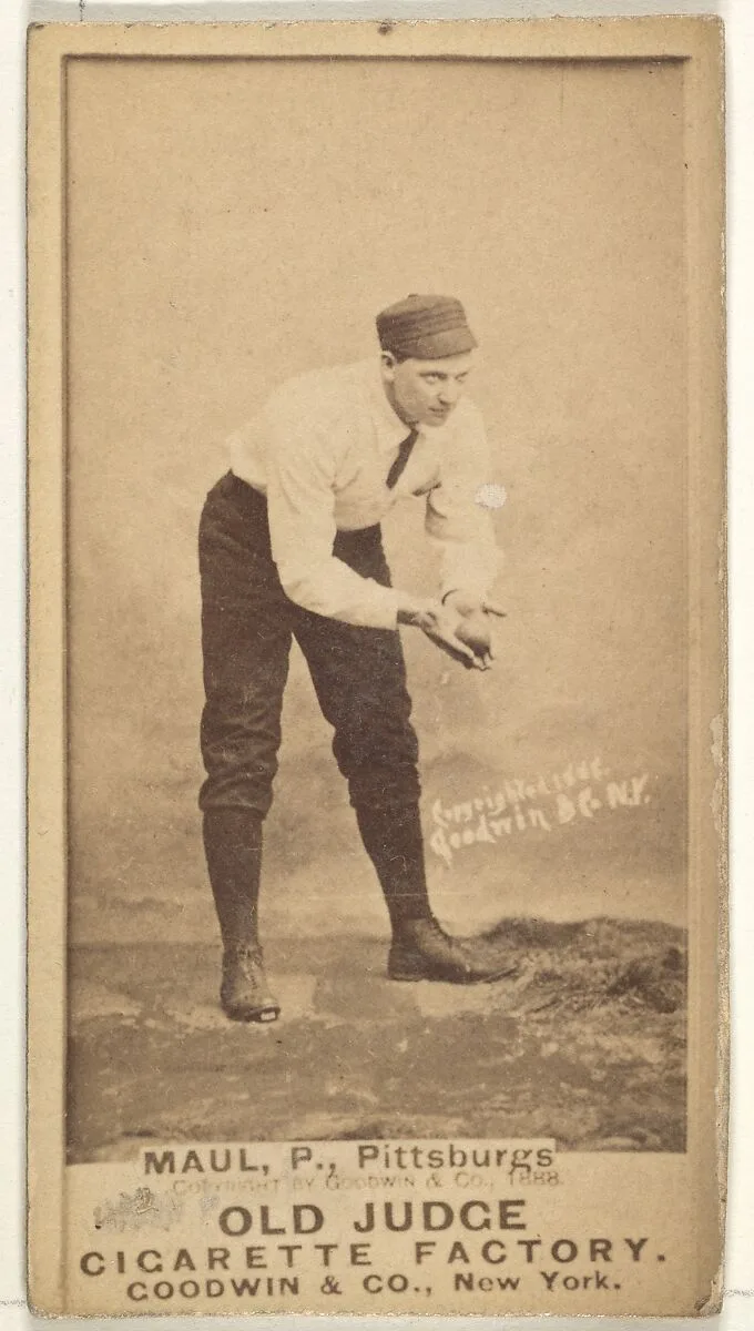Al Maul, Pitcher, Pittsburgh, from the Old Judge series (N172) for Old Judge Cigarettes — Goodwin & Company
