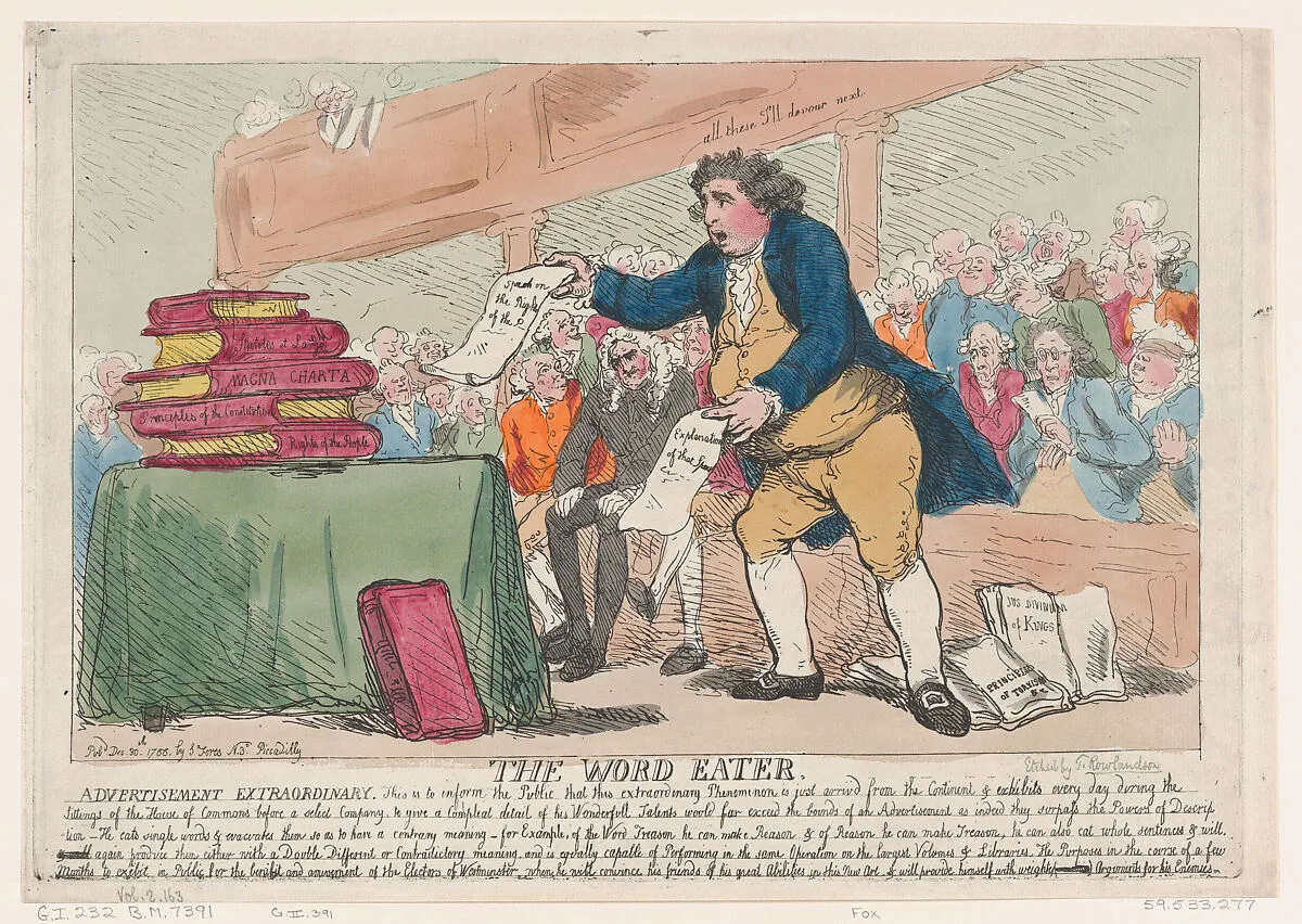 The Word-Eater — Thomas Rowlandson|S. W. Fores