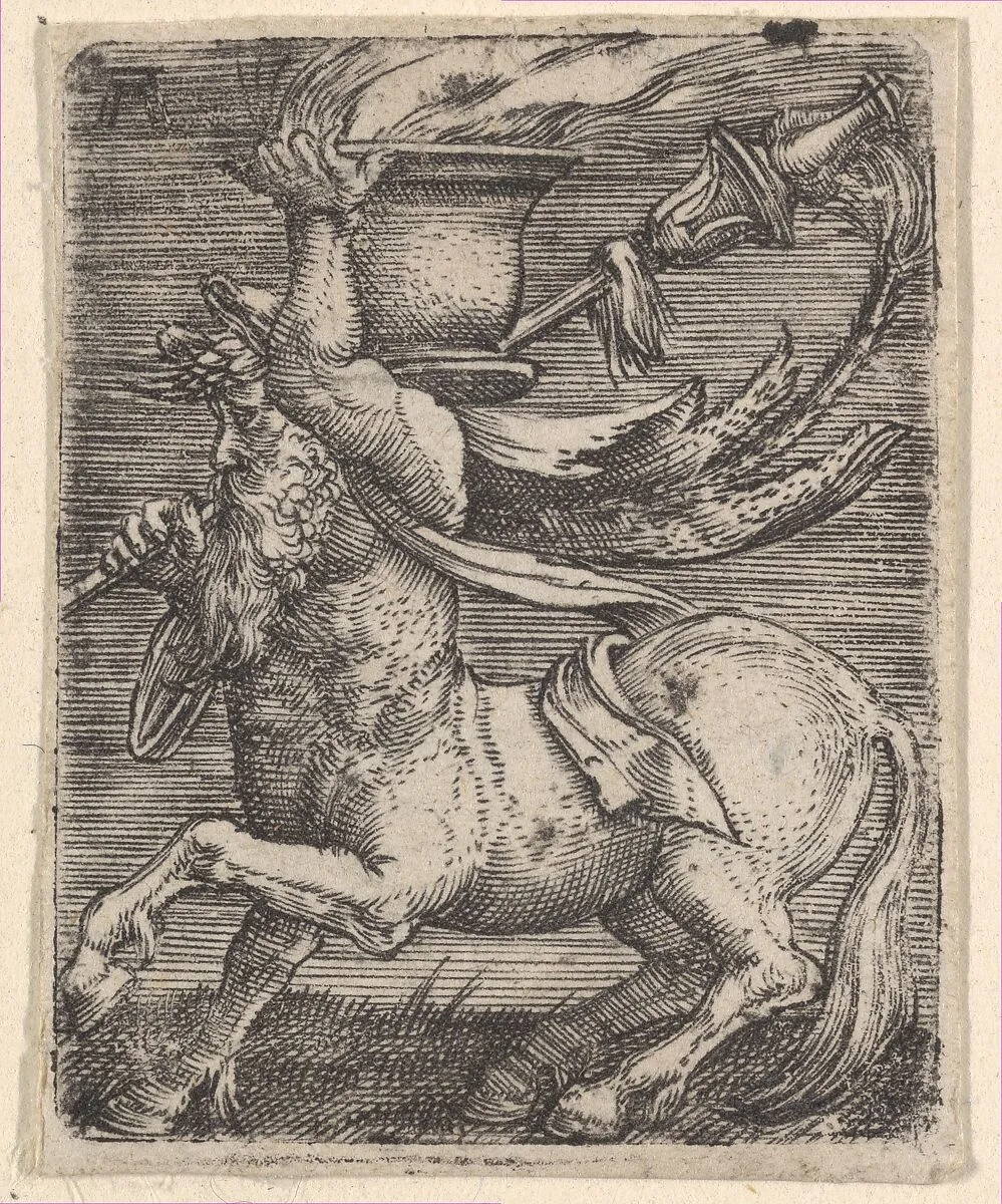 Centaur Carrying a Vase with Fire — Albrecht Altdorfer