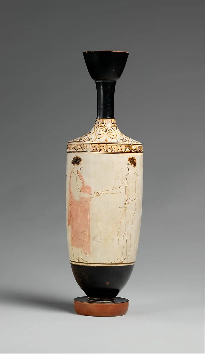 Terracotta lekythos (oil flask) — Achilles Painter