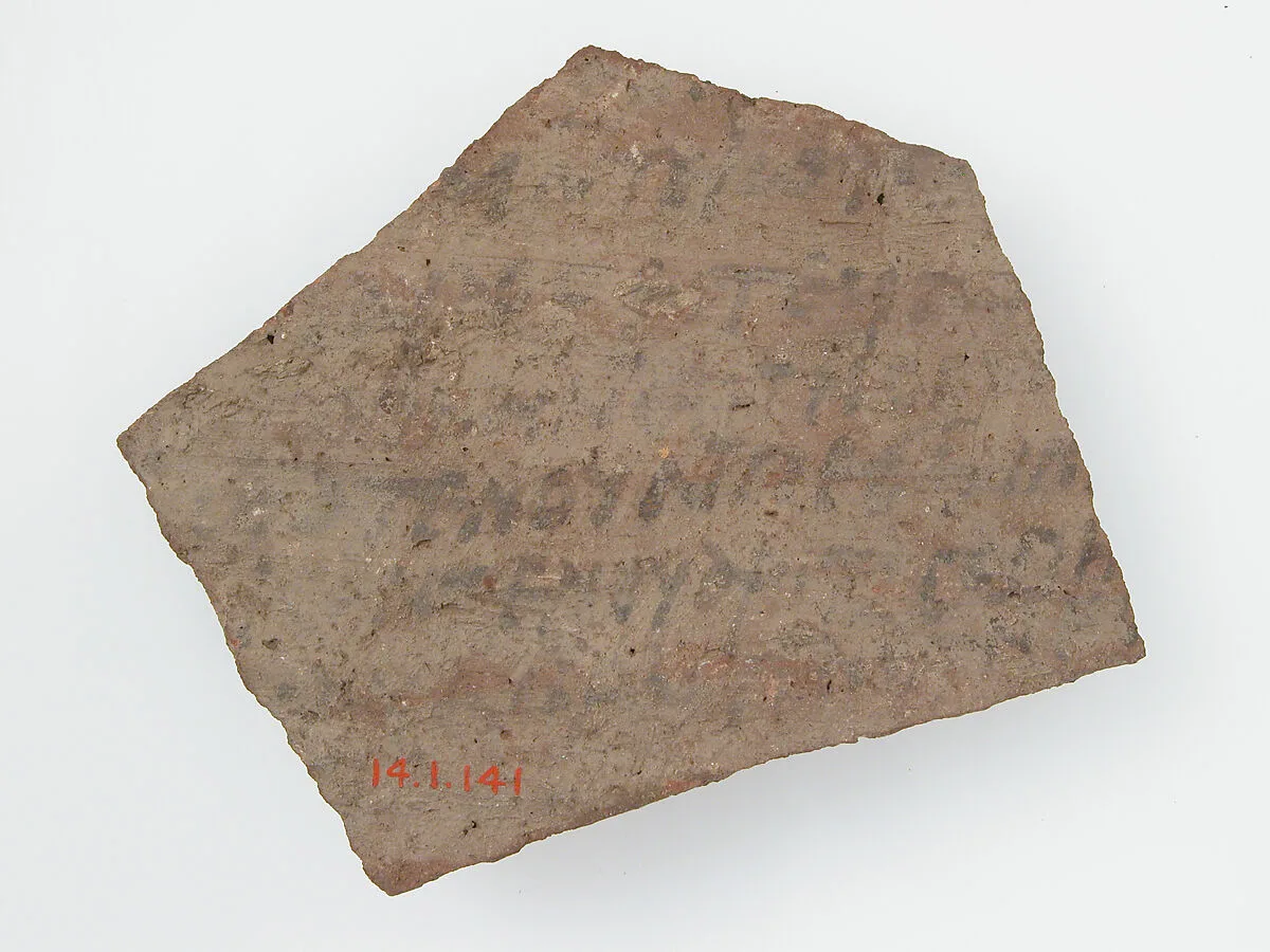 Ostrakon with a Letter from Christodorus (?) to Psan — Unknown