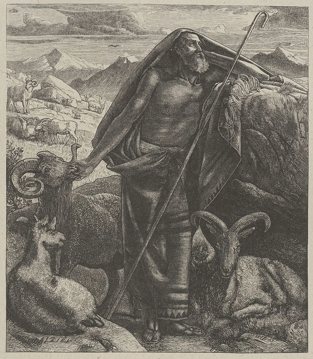 Moses Keeping Jethro's Sheep, from "Dalziels' Bible Gallery" — Camden Press|Scribner and Welford|Dalziel Brothers|Sir Edward John Poynter