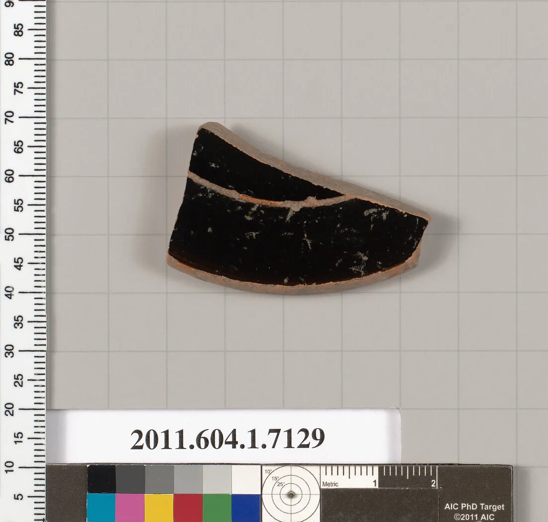 Terracotta fragment of a kylix (drinking cup) — Unknown