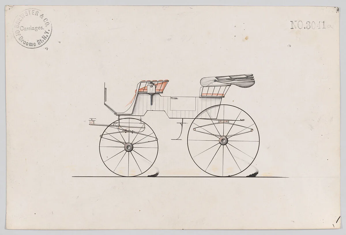 Design for 2 seat Phaeton, no. 3041a — Brewster & Co.