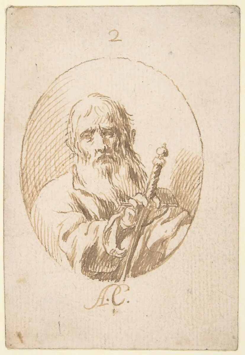 Half-length Figure of St Paul in an Oval — Antonio del Castillo y Saavedra
