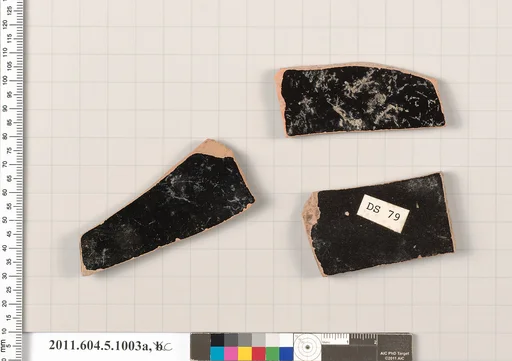 Terracotta fragments of kylikes (drinking cups)