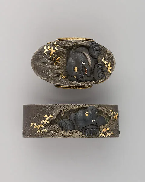 Sword-Hilt Collar and Pommel (Fuchigashira) — Unknown