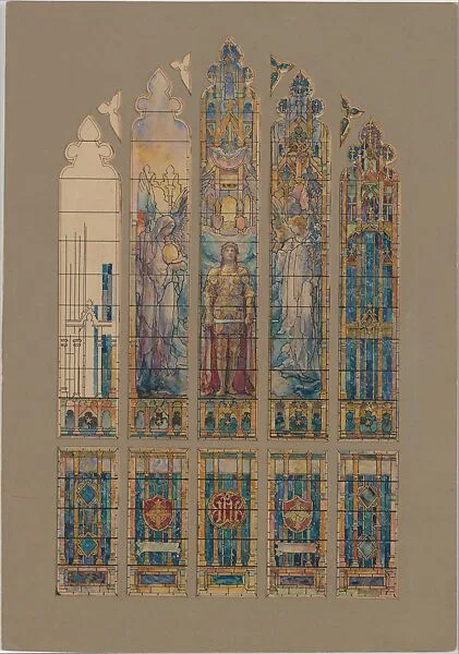 Design for memorial window — Tiffany Studios|Frederick Wilson