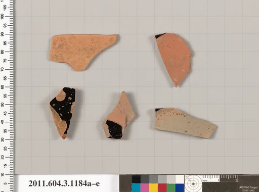 Terracotta fragments of mastoids (drinking cups with narrow base) or kyathoi (cup-shaped ladles)