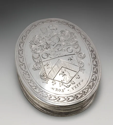 Tobacco box inscribed with the name Robert Yeff