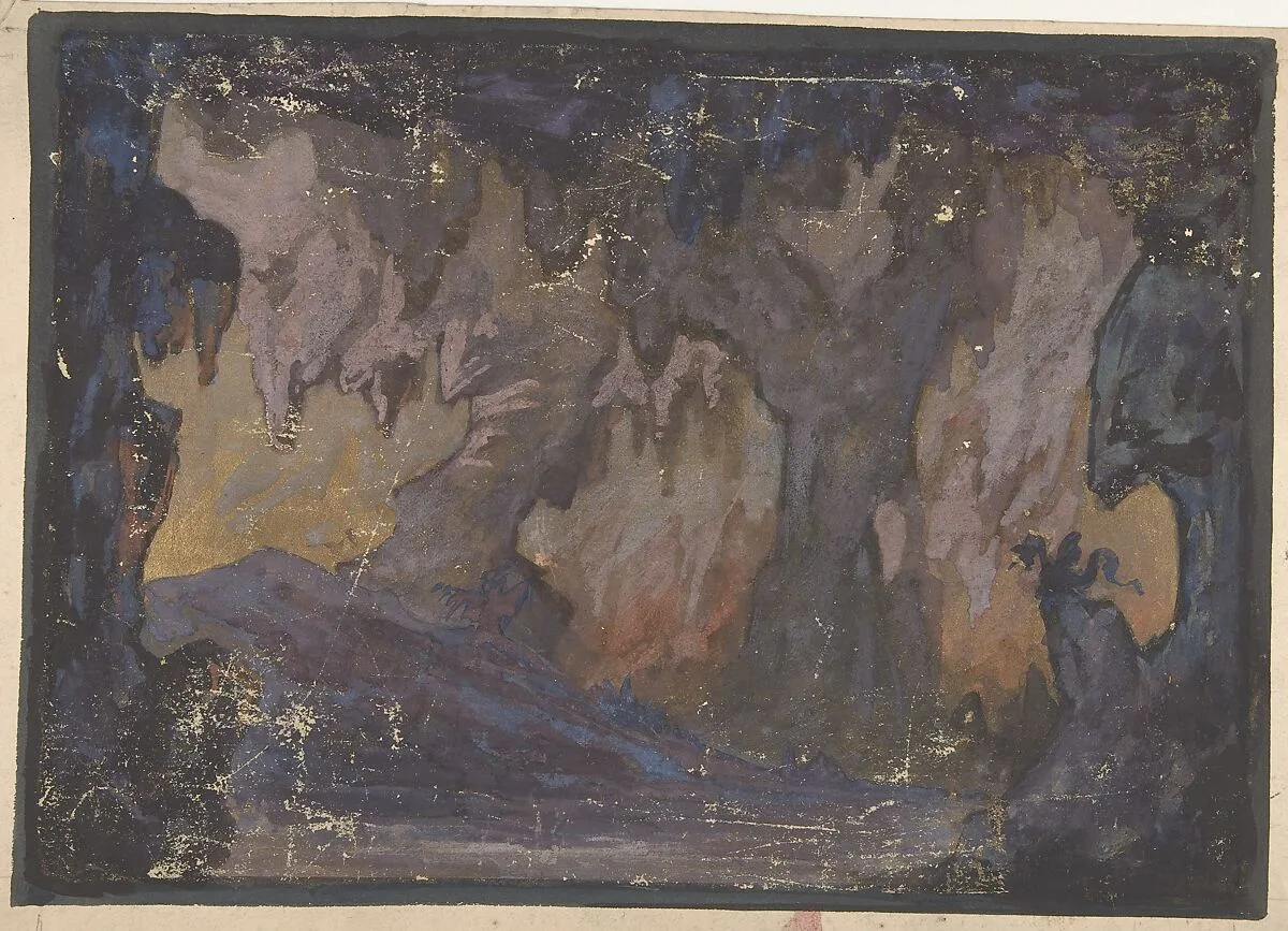 Design for a Stage Set at the Opéra, Paris — Eugène Cicéri