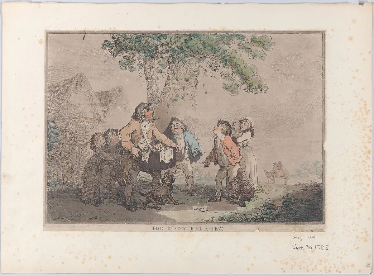 Too Many for a Jew — Samuel Alken|Thomas Rowlandson