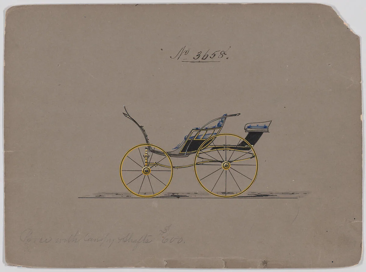 Design for Pony Phaeton, no. 3658 — Brewster & Co.
