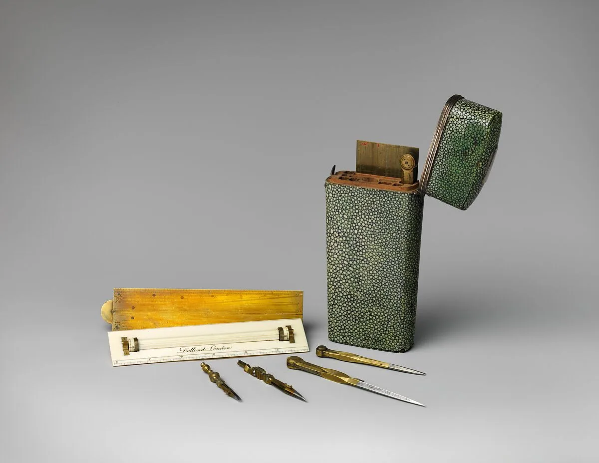 Pocket set of drawing instruments — Peter Dollond