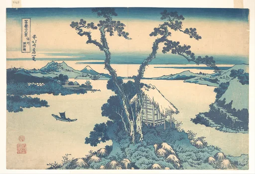 冨嶽三十六景 信州諏訪湖|Lake Suwa in Shinano Province (Shinshū Suwako), from the series Thirty-six Views of Mount Fuji (Fugaku sanjūrokkei)