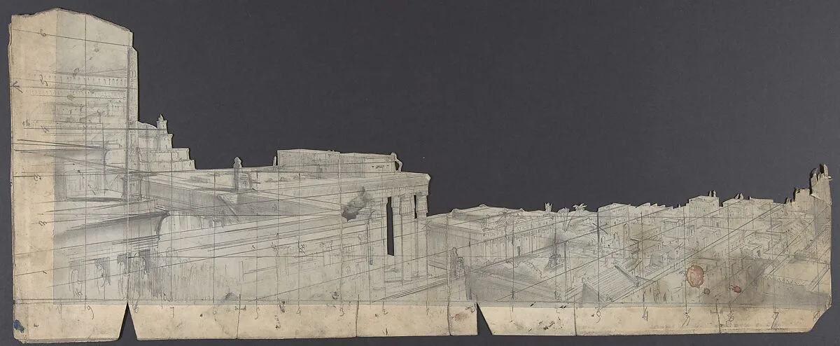 Design for a Stage Set at the Opéra, Paris — Eugène Cicéri