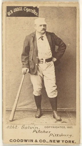 James Francis "Pud" Galvin, Pitcher, Pittsburgh, from the Old Judge series (N172) for Old Judge Cigarettes