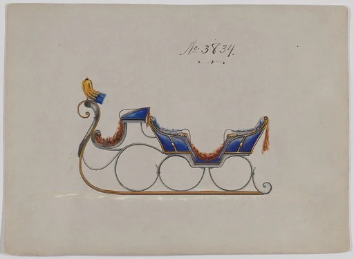 Design for 4 Seat Sleigh, no. 3834