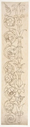 Ornamental drawings (recto) blank (verso)