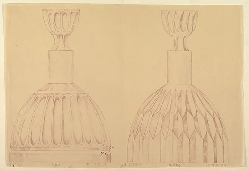 Design for Two Cut Glass Decanters