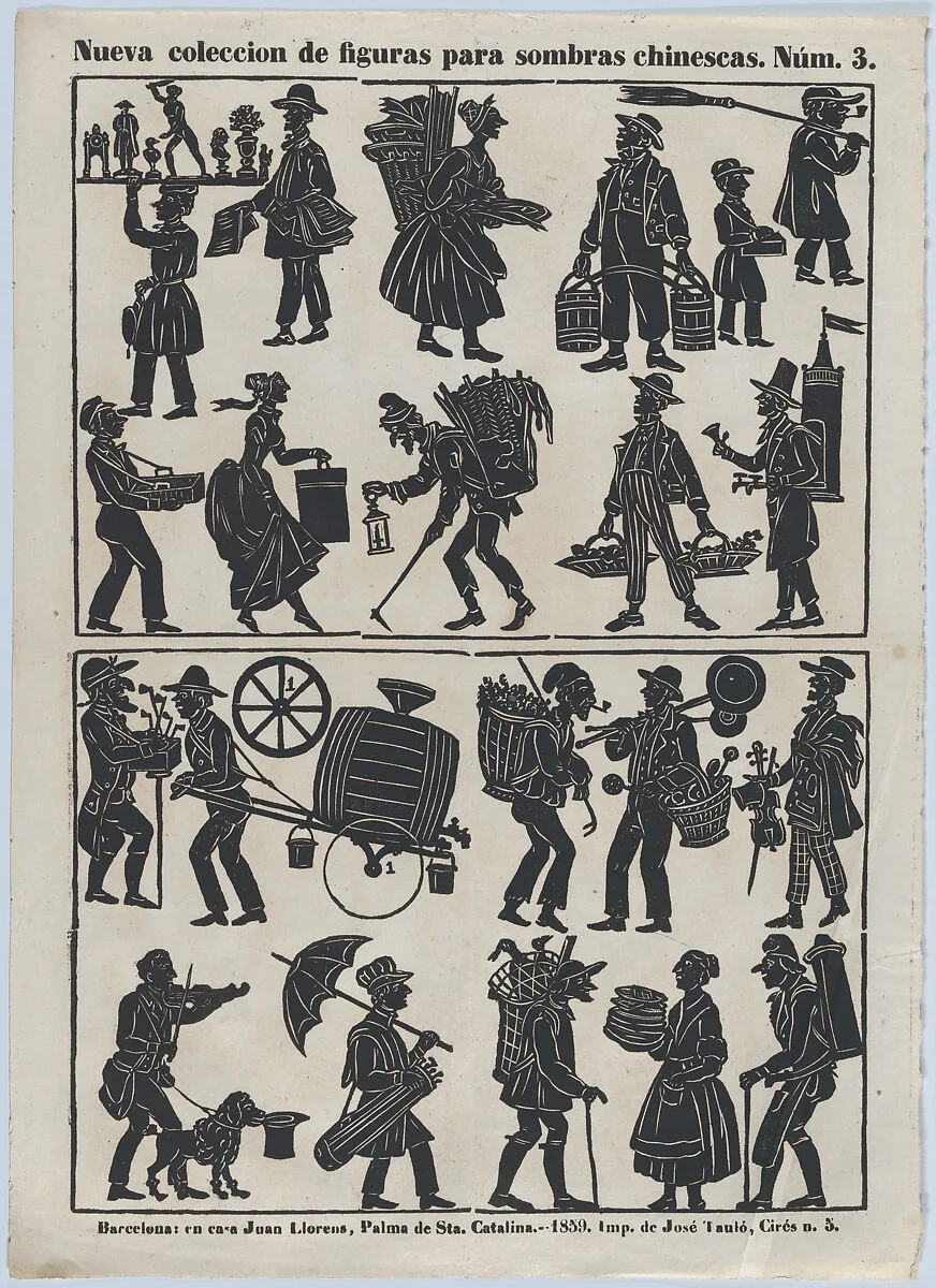 Sheet 3 of figures for Chinese shadow puppets — Juan Llorens|José Taulo