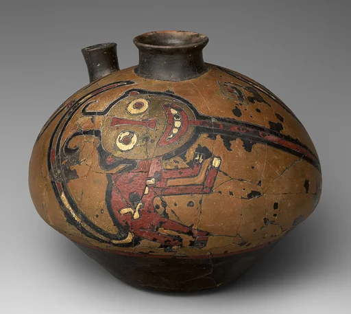 Jar with flying figure (Oculate Being)