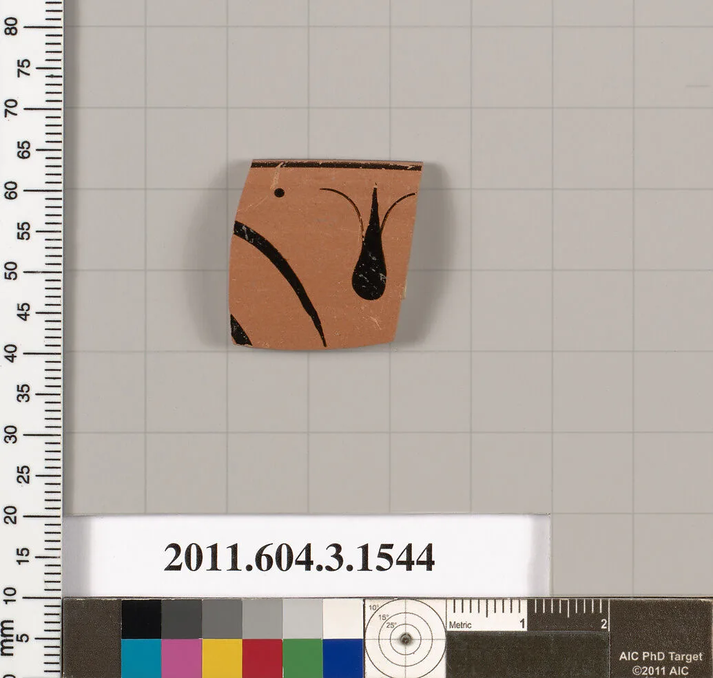 Terracotta rim fragment of a kylix: eye-cup (drinking cup) — Unknown