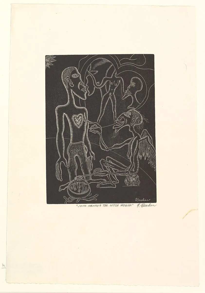 John Henry and the Witch Woman — Fred Becker|WPA