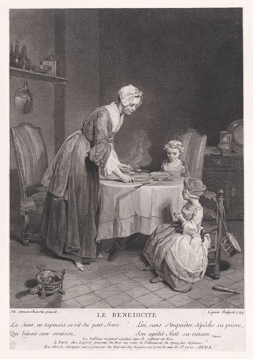 Saying Grace — Jean Siméon Chardin|Bernard Lepicié|Louis Surugue|Bernard Lepicié