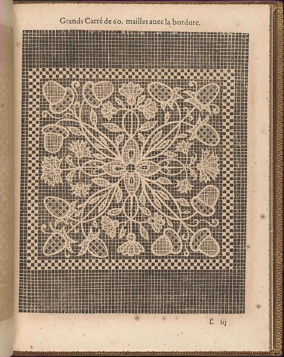 La Pratique de l'Aiguille, page 42 (recto) — Matthias Mignerak|Pierre Firens|Marie de Medici|Jean Le Clerc