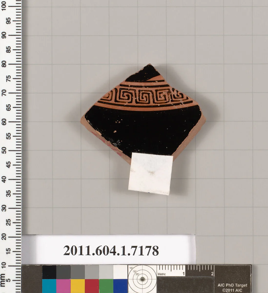 Terracotta fragment of a kylix (drinking cup) — Makron