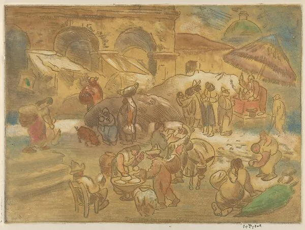The Medicine Man, Market Place, Mexico — George Overbury "Pop" Hart