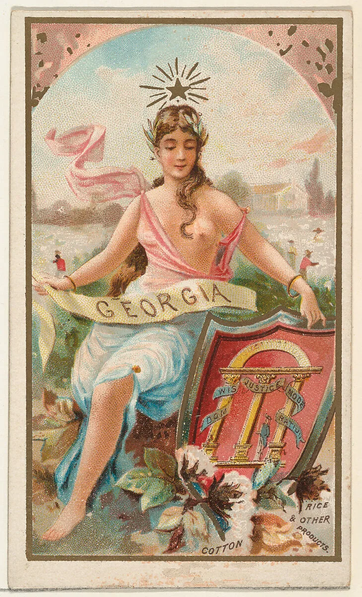 Georgia, from the Industries of States series (N117) issued by Duke Sons & Co. to promote Honest Long Cut Tobacco — W. Duke, Sons & Co.