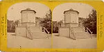 [2 Stereographic Views of Miscellaneous Structures including Camera Obscura and Photographic Tent, Central Park, New York]