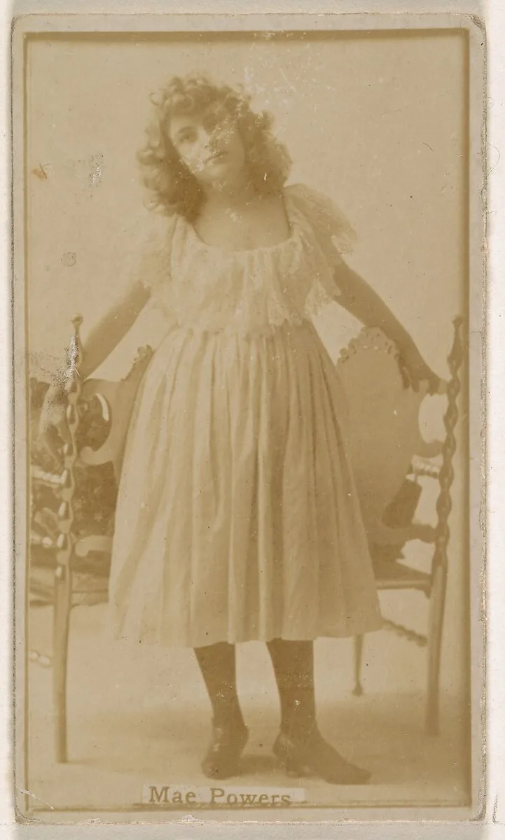 Mae Powers, from the Actresses series (N245) issued by Kinney Brothers to promote Sweet Caporal Cigarettes — Kinney Brothers Tobacco Company